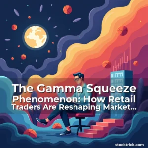 Artistic representation for The Gamma Squeeze Phenomenon: How Retail Traders Are Reshaping Market Dynamics